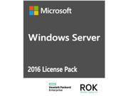 HPE ROK License MS Server 2016 1 user CAL